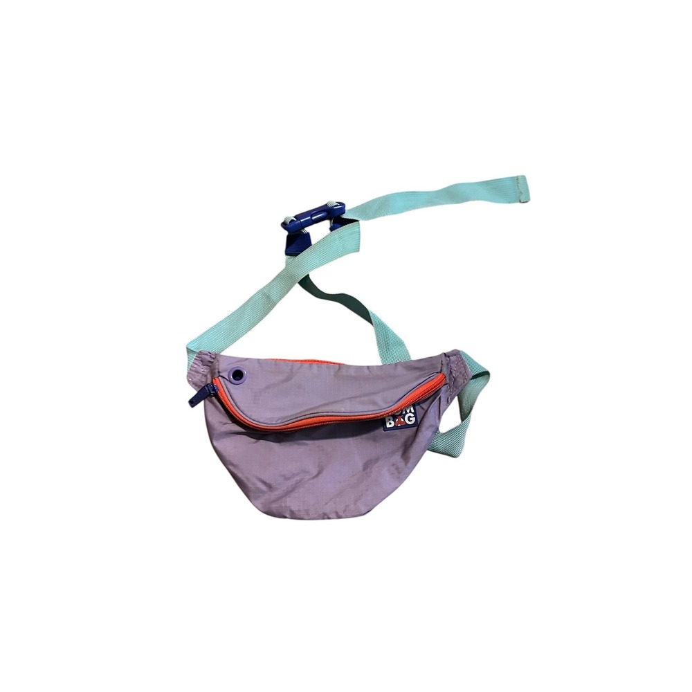 BUMBAG Purple Teal Ripstop Nylon Fanny Pack Waist Bag with Headphone Port